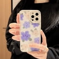 thumbnail image 3 of Case Compatible for iPhone 14 Plus, Spring Flower Floral Design for Women Girl Shockproof TPU Bumper Cover for iPhone 14 Plus (6.7 inch), Purple Flower, 3 of 7