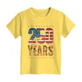 thumbnail image 5 of Toddler Kids Girls USA 250th Anniversary T Shirt Cute Patriotic American Flag Print Short Sleeve Tops Lightweight Casual Tee for 1776-2026 America 250 Years Gibobby,9-10 Years,Yellow, 5 of 5
