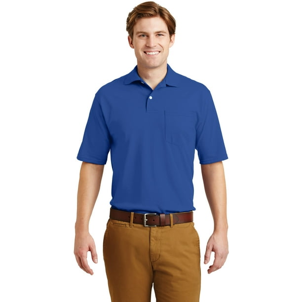 JERZEES ® -SpotShield 5.4-Ounce Jersey Knit Sport Shirt with Pocket ...