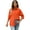Orange, variant on Women Blouse Long Sleeve Womens Cotton Casual Long Sleeve Loose Fit Button Down Boyfriend Long Sleeve Shirts Casual Blouses Tops (Orange,M)