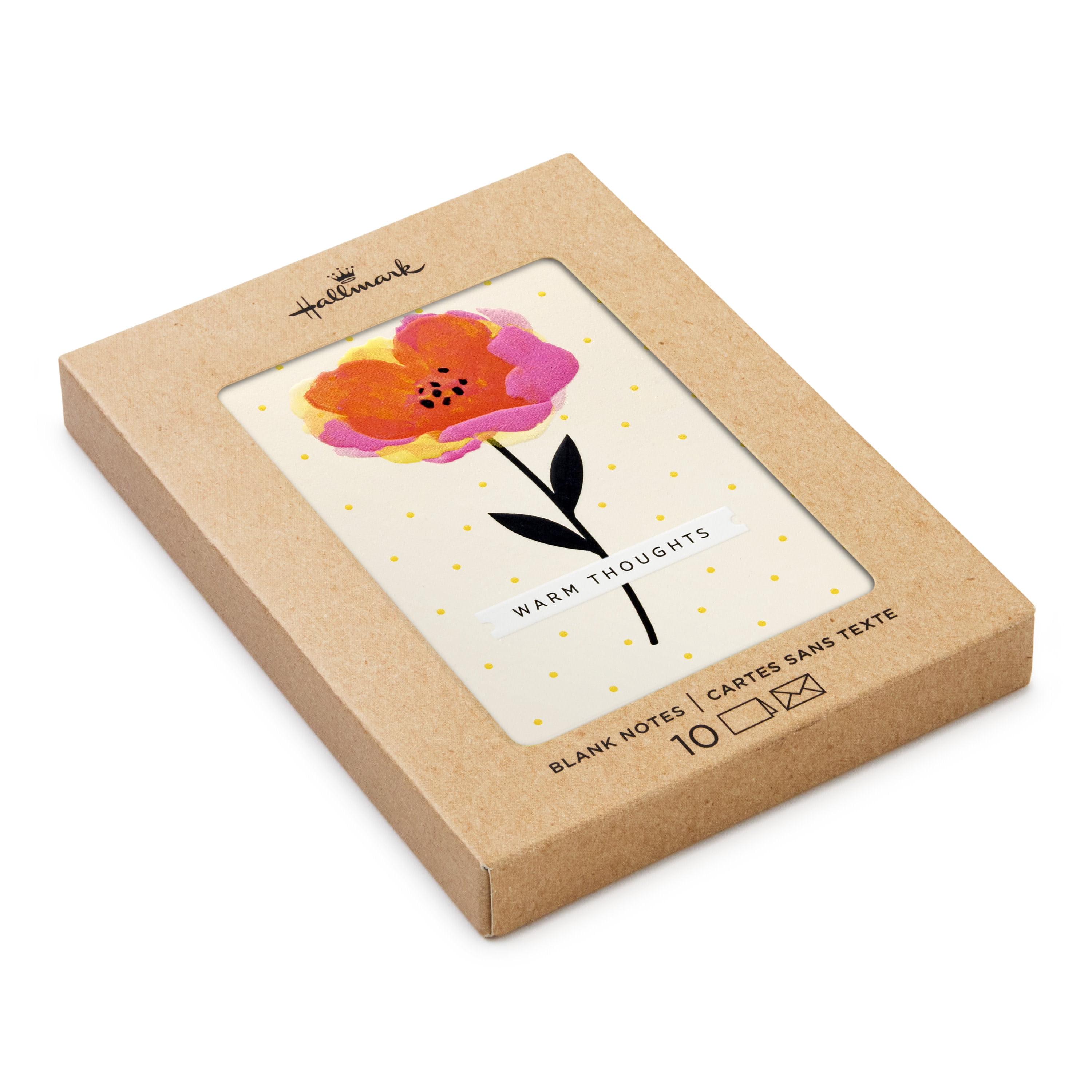 Hallmark Blank Notes (Warm Thoughts Floral), Pack of 10