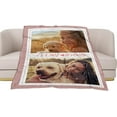 thumbnail image 3 of Custom Blanket with Photo Text Personalized Throw Blankets, Customized Picture Blanket Baby Fathers Mothers Friends Lovers Dog Pets Personalized Halloween Flannel Blanket (p-6, 32x48), 3 of 6