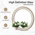 thumbnail image 4 of Round Wall Mirror for Bathroom Vanity, Wooden Farmhouse Circle Mirrors for Bedroom, Entryway, Living Room, Whitewash Edge Decorative Mirror for Home, Office, 4 of 7