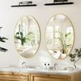 thumbnail image 4 of Lumora 36"x 24.25" Bathroom Oval Mirror Wall Mirror Wall Mounted, Gold, 4 of 5