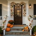 thumbnail image 4 of Zawou 69 Inch Artificial Maple Leaf and Pumpkin Vine Garland, Fall Harvest Decoration for Dining Tables, Fireplaces, Indoor and Outdoor Thanksgiving, and Halloween Party, 4 of 7