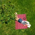 thumbnail image 3 of Outdoor Rug - Folded Design - Recycled Plastic Mat for Patio, Camping, Beach, Balcony, Porch, Deck - Weather, Water, Stain, Lightweight, Fade and UV Resistant - Amsterdam Red & White, 3 of 5