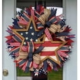 thumbnail image 4 of Herrnalise 4th of July Patriotic Independence Day Wreath,15.8" Memorial Day Pride Garland for Front Door,Summer Red White and Blue Flag Wreath for Indoor Outdoor Wall Holiday Home Decor, 4 of 6