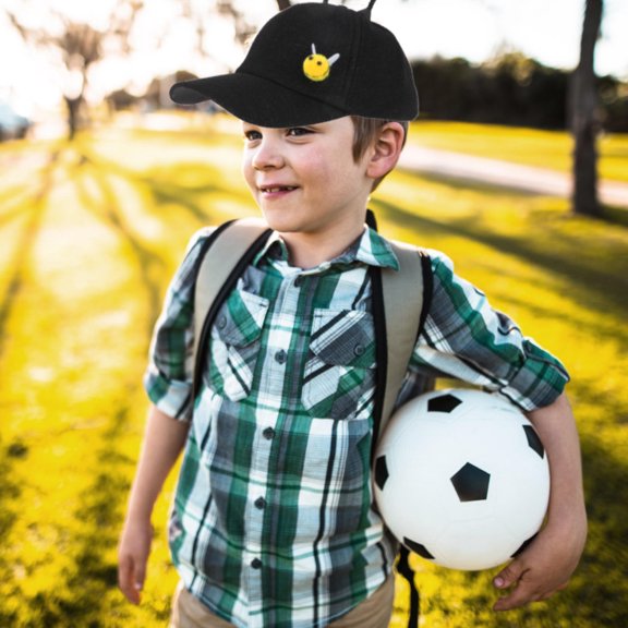 ETEREAUTY Creative Bee Antenna Baseball Hat Sun Cap in Black Comfortable Cotton for Outdoor Everyday Wear