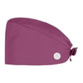 thumbnail image 2 of dgysar Fashion Unisex Scrub Cap, Cotton Working Hat with Buttons for Ear Protection, Professional One Size Purple, 2 of 3