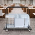 thumbnail image 3 of Large Capacity Rolling Cart Folding Table Cart Folding Table Trolley Rectangular, 3 of 13