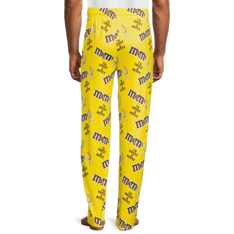 voor mij Kwijting amusement M&Ms 'Go Nuts' Yellow Men's Lounge Pant - Walmart.com