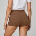 thumbnail image 6 of Women's Cargo Shorts Multi Pocket Utility Jean Shorts Casual Streetwear Mid Rise Short Denim Pants Outdoor Summer Wear Brown S, 6 of 7