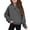 Dark Gray, variant on Toddler Girls Quarter Zip Hoodies Oversized Casual Fleece Hooded Sweatshirts Fall Trendy Loose Long Sleeve Pullover Jackets