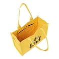thumbnail image 4 of Time and Tru Women's Elevated Canvas Tote Bag Sunflower Yellow Kind, 4 of 5
