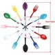 thumbnail image 2 of Reloj de pared de cocina, 3D, extraíble, moderno, creativo, cubertería, cuchara de cocina, tenedor, reloj de pared, espejo, calcomanía de pared, pegatina de pared, habitación, decoración del hogar Fokelyi WRQX-451-2, 2 of 8