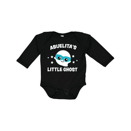

Inktastic Cute Abuelita s Little Ghost with Stars Gift Baby Boy Long Sleeve Bodysuit