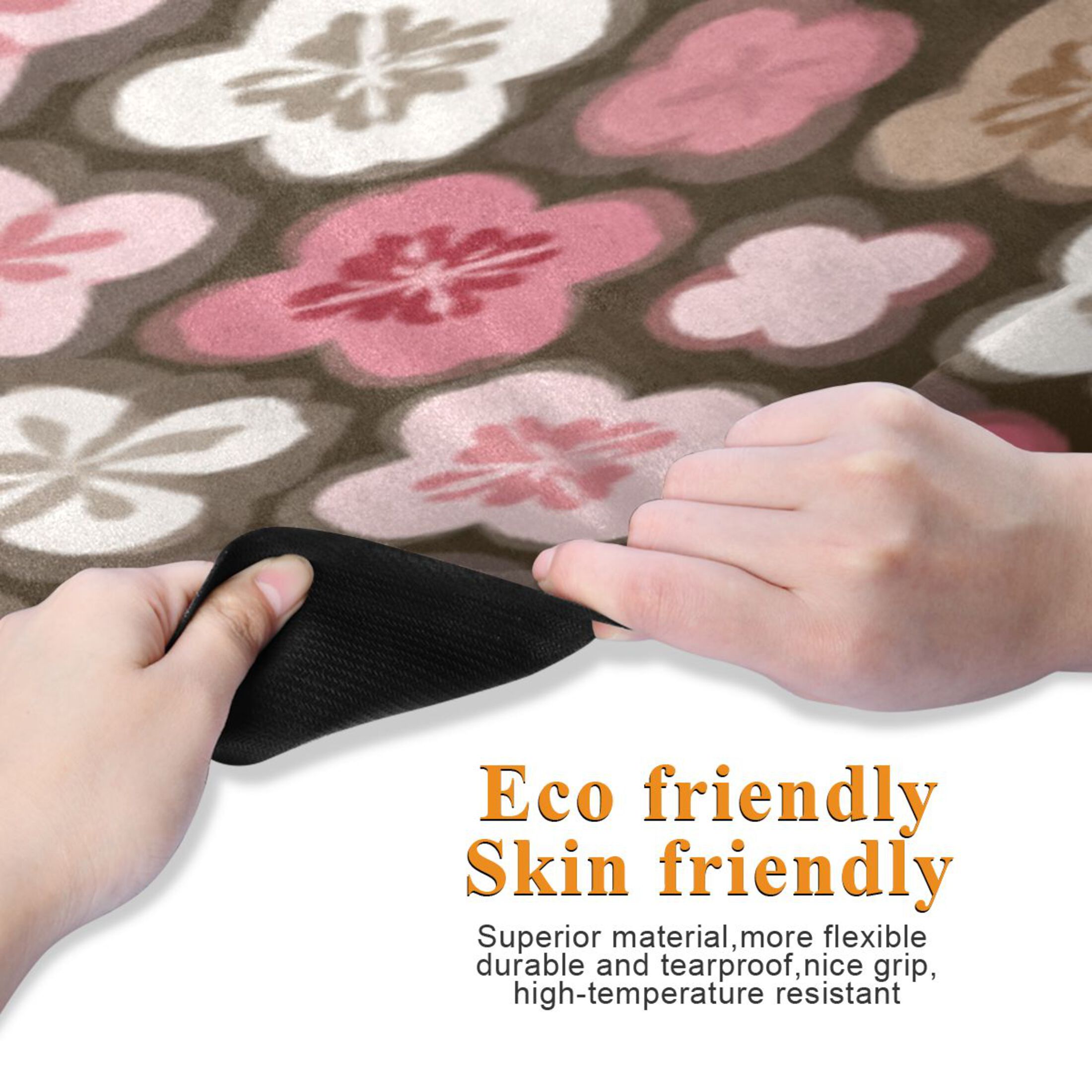 BZSMCE Yoga Mat Women Fitness Mat Quilted Floral Pastel Medley Pattern