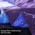 thumbnail image 3 of PiccoCasa Twin 3Pcs Galaxy Comforter Set for Kid's Bedroom, Purple, 3 of 6