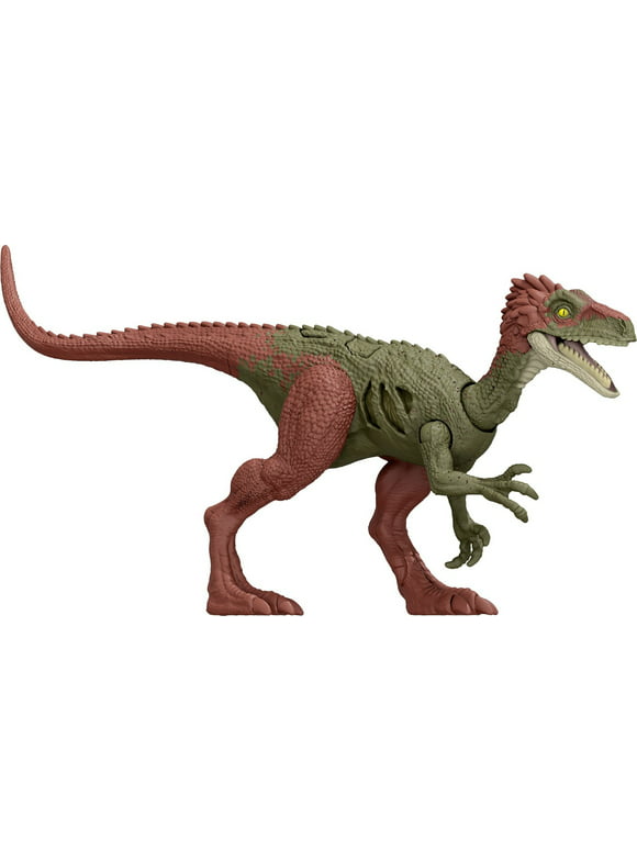 Jurassic World: Dominion Extreme Damage Dinosaur for Kids Ages 3 Years & up, Black and Red Coelurus Dino