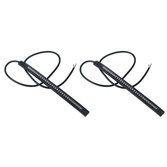 2X 48 Smd Motorcycle Brake Lights Turn Lights LED Lights Waterproof Casing Motorcycle License Taillight,2 x Motorcycle Light,black