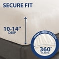 thumbnail image 4 of Sábana bajera ajustable Cathay Home, piel de felpa doble, 100% microfibra, 4 of 7