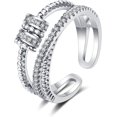 thumbnail image 1 of YCYHHW 2024 New Fidget Ring- Rotatable Bead Rings,Open Adjustable Ring Mood Rings Stress Relieving Rings, 1 of 1