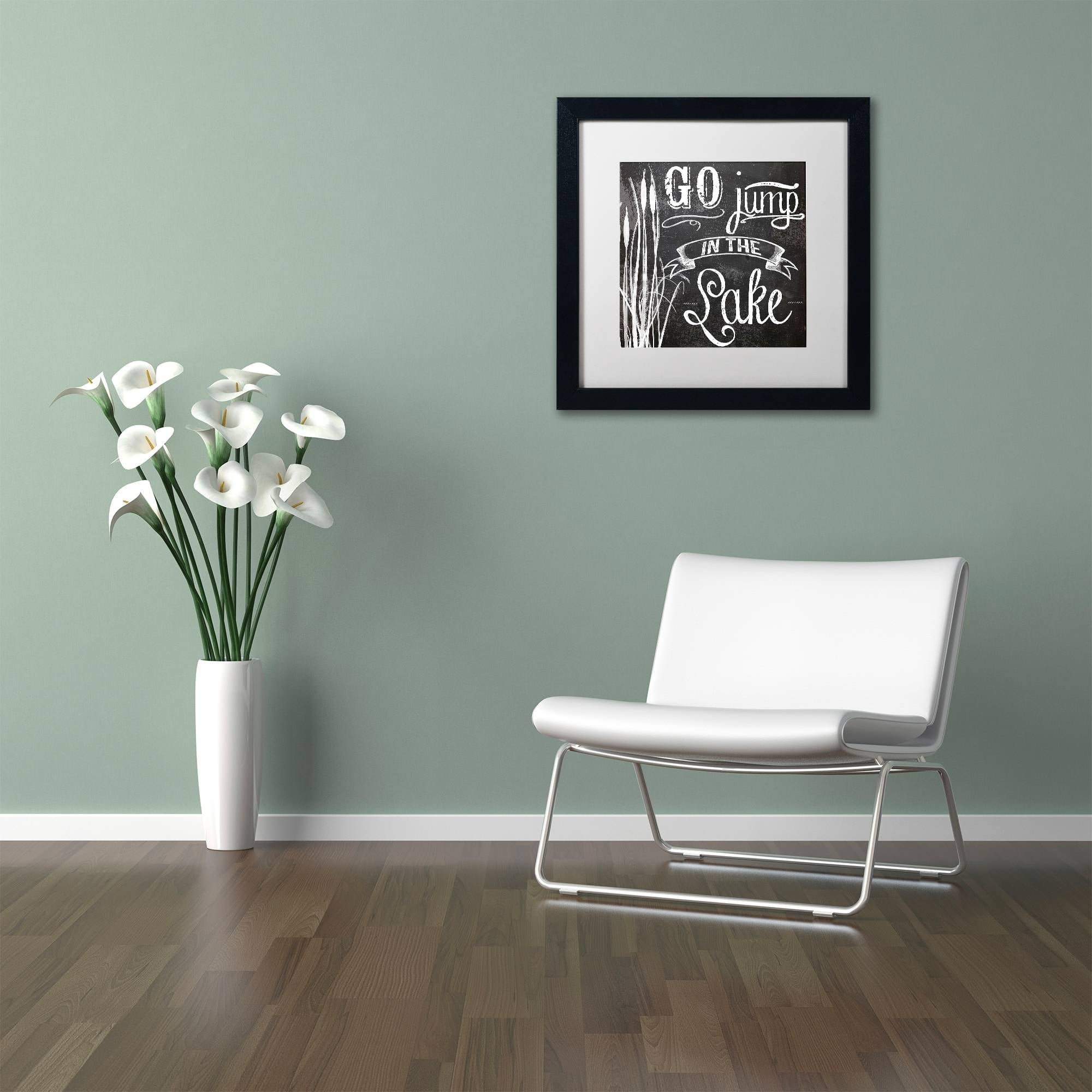 Trademark Fine Art "Lake House V" Canvas Art by Color Bakery White Matte, Black Frame