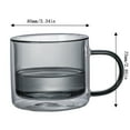 thumbnail image 3 of Double Walled Glass Mug, Insulated Colored Glass Cup, Hand Blown Borosilicate Glassware for Hot and Cold Drinks, Unique Artisan Craft, 3 of 5