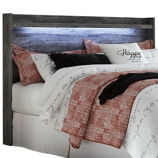 Ashley Furniture Baystorm King LED Panel Headboard in Smokey Gray