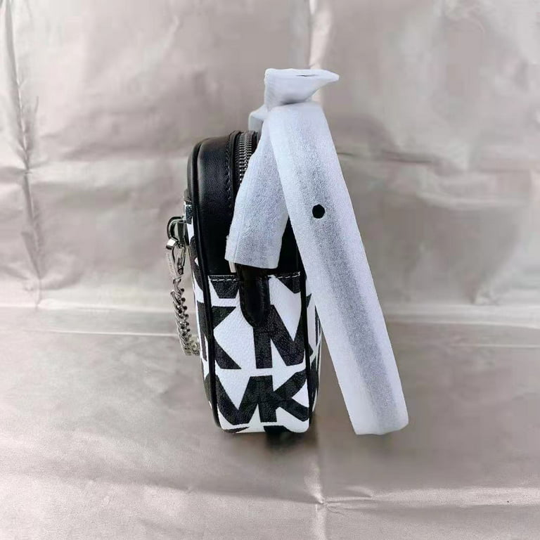 tas sling-bag Michael Kors Jet Set Item Signature Chain Brown