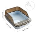 thumbnail image 4 of HWRETIE Semi Enclosed Cat Litter Box Splash Proof Pet Toilet with Litter Scoop High Side Open Design Easy Cleaning Litter Tray for Kittens Indoor Cats, 4 of 6