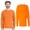 Safety Orange 2 Pack, variant on Gildan Unisex High Visibility Safety T Shirt 50/50 Cotton/Polyester Hi Vis Long Sleeve Work Tee (Safety Green 2 Pack, M)