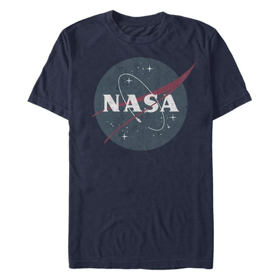 Men's NASA Distressed Retro Logo  Graphic T-Shirt