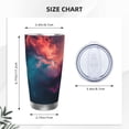 thumbnail image 4 of Fotbe Cosmic Paint Swirl Pattern 20 oz Tumbler Stainless Steel Vacuum Insulated Coffee Ice Cup Double Wall Travel Flask Leak-proof Coffee Cup-Straw Three-piece Set, 4 of 8