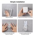thumbnail image 3 of Toothbrush Holder Stainless Steel Toothpaste Storage Rack Stand Large Capacity Hanger Large Capacity Mount Organizer Supply for Toilet, 3 of 7
