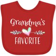 thumbnail image 3 of Inktastic Grandmas Favorite- Heart Grandchild Boys or Girls Baby Bib, 3 of 4