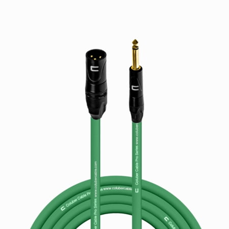 Coluber Cable - Unbalanced XLR Cable Male-1/4" TS Audio and Microphone Cable 30ft