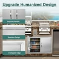 thumbnail image 2 of Outdoor Kitchen Doors 28W x 19H Inch BBQ Doors, Access Door with Hidden Handles& Hooks Double Access Cabinet Door, Flush Mount for Grilling Station, Outdoor Kitchens BBQ Island& Cabinet, 2 of 6