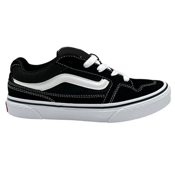 Vans Caldrone Youth Boys Suede Sneakers Size 5 Black White Classic Stylish Shoes