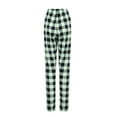 thumbnail image 5 of Bjutir Womens Pajamas Pants Casual Comfortable Micro Elastic Plaid Home Pants Drawstring Elastic Waist Loose Wide Leg Pajama Pants Green, 5 of 8