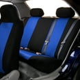 thumbnail image 3 of FH Group Classic Two Tone Universal Fit Cloth Seat Cover For Car Truck SUV Van - Rear Bench Blue FB102012BLUE, 3 of 3