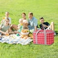 thumbnail image 4 of Pompotops Clearance Sales Outdoor Large Capacity Picnic Bag Camping Picnic Basket Travel Picnic Bag Portable Bento Bag Thermal Insulation Bag, 4 of 7
