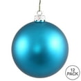 thumbnail image 2 of Vickerman 2.75" Christmas Ornament Ball, Turquoise Matte Finish, Shatterproof Plastic, UV Resistant, Holiday Christmas Tree Decoration, 12 Pack, 2 of 4