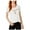 White - white, variant on Carbon Copy Womens Embroidered Skull Graphic T-Shirt, White, Small