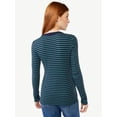 thumbnail image 3 of Free Assembly Women's Ribbed Henley Tee with Long Sleeves, 3 of 6