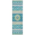 thumbnail image 2 of Addison Rugs Dream Shag Premium Machine Washable Transitional Aztec Peacock Runner Rug, 2'3" x 7'6", 2 of 8