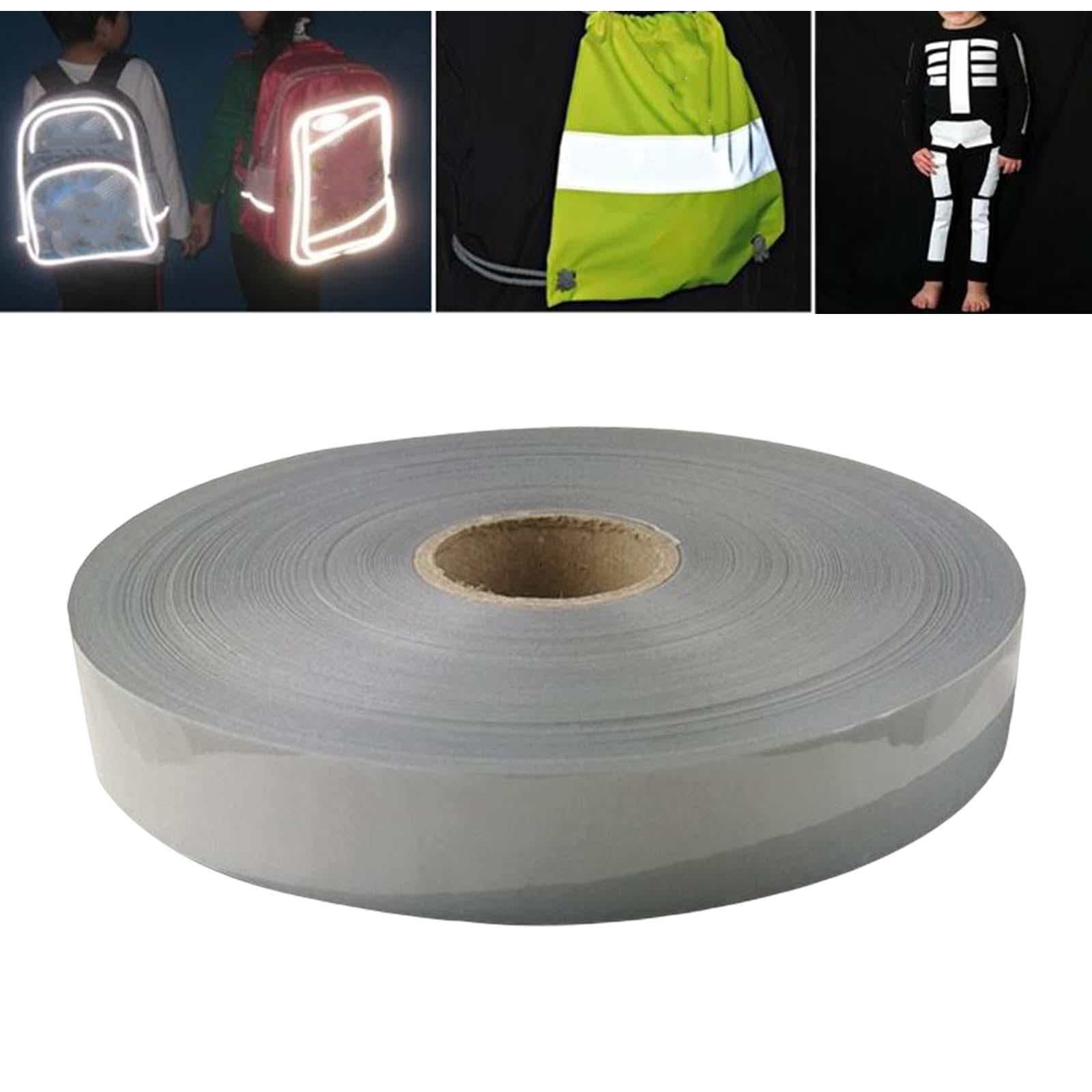 Reflective Tape, Heat Transfer Vinyl Film Iron on Tape for Clothing 1x 33 ft - Gray - 1 inch x 33 Feet
