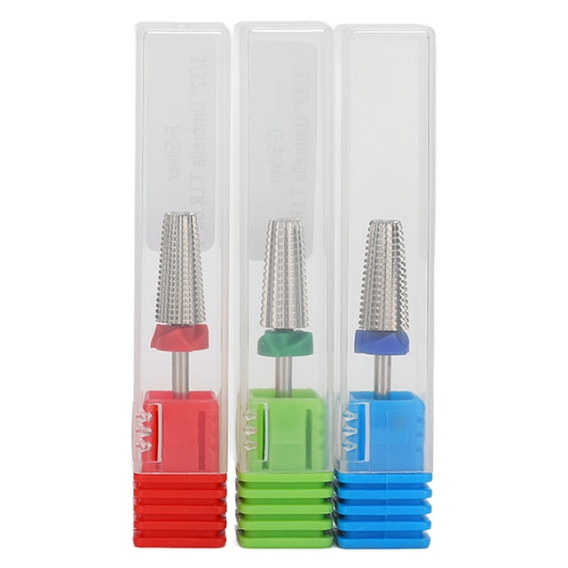Brocas para uñas Brocas de carburo de tungsteno profesionales eléctricas para uñas Removedor de cutículas Manicura PedicuraPlata
