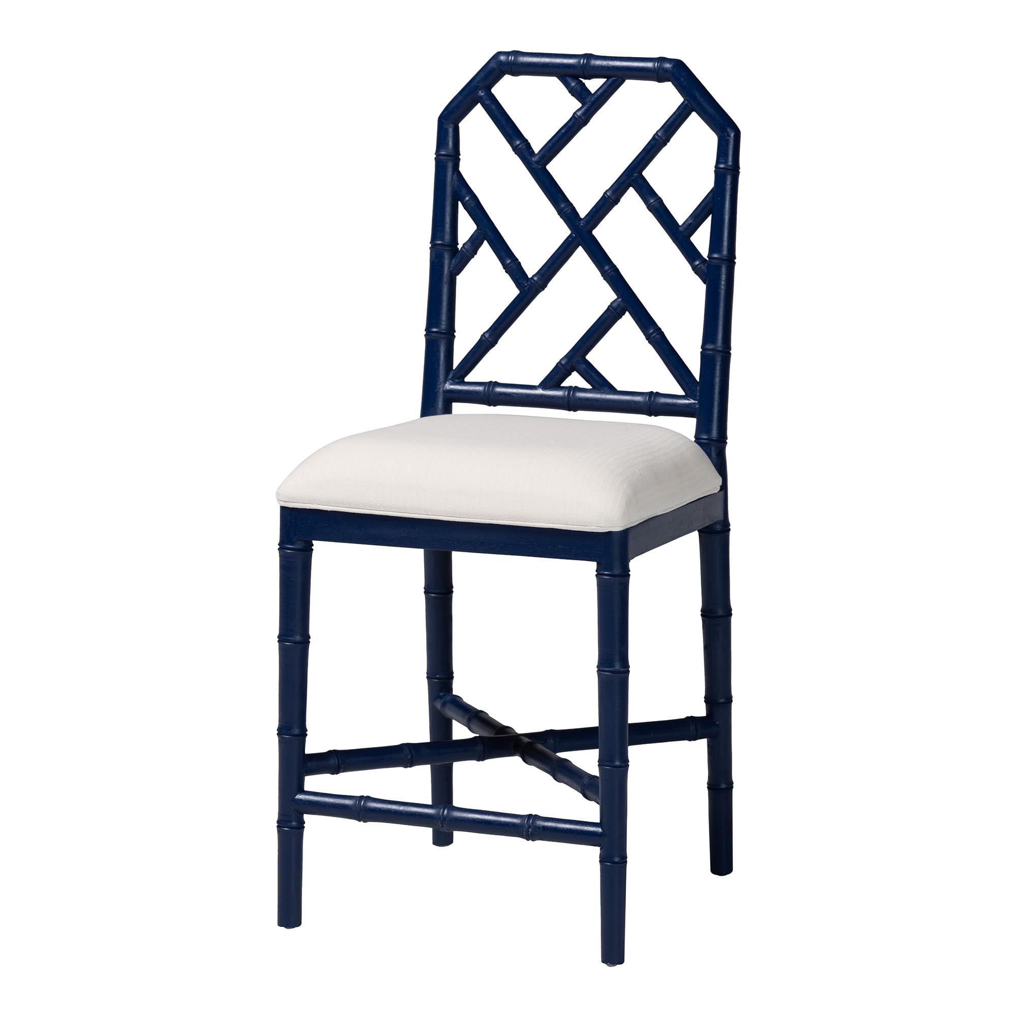 bali & pari Sergio Boho Counter Stool, Counter Height, Navy Blue