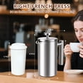 thumbnail image 2 of Prensa francesa AgcKuzt de 1 L de acero inoxidable de doble pared, 2 of 7
